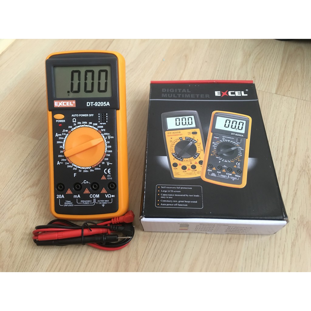 Đồng hồ đo vạn năng, Sửa chữa điện tử, Excel Dt-9205A mẫu 2020