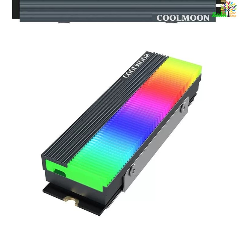 Tản nhiệt SSD m2 2280 Coolmoon Led ARGB,Sync main 5v 3Pin,Sync Hub Coolmoon