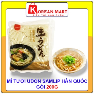 Mì tươi udon Samlip Hàn Quốc làm mỳ tương đen 200g/gói