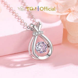 Dây chuyền bạc tqj-d343, dây chuyền bạc 925, vòng cổ nữ, vòng vổ bạc 925 thời trang, mặt dây chuyền đính đá cao cấp