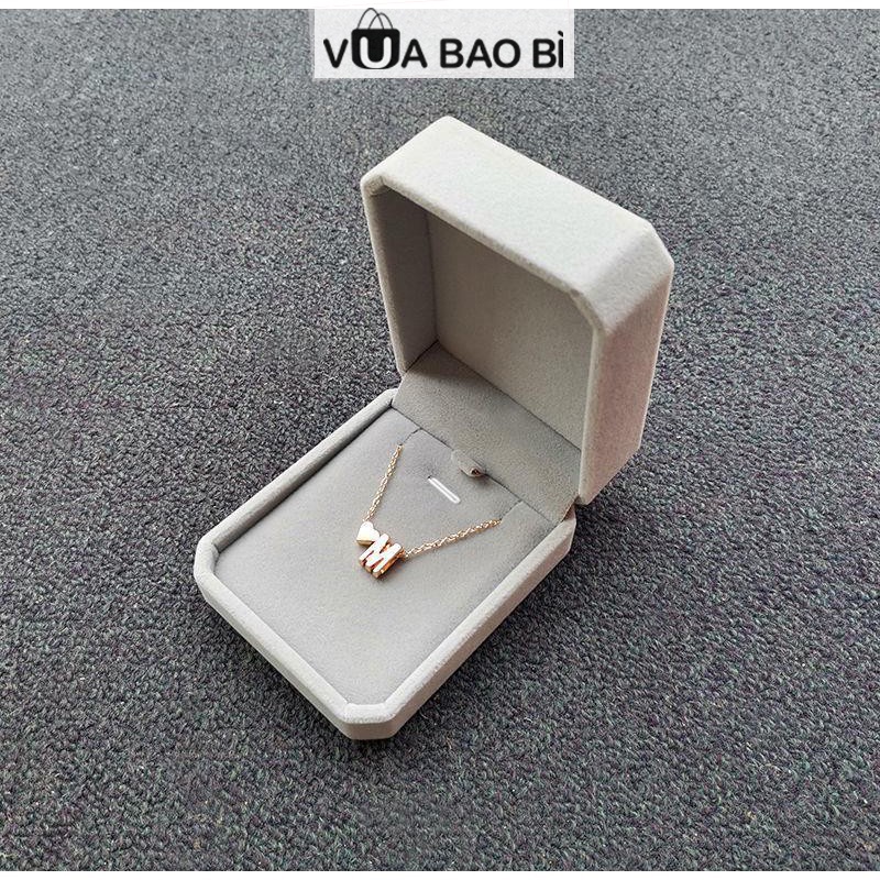 Hộp nhung đựng trang sức đựng mặt dây chuyền-Vua Bao Bì, vòng tay bọc nhung sang trọng