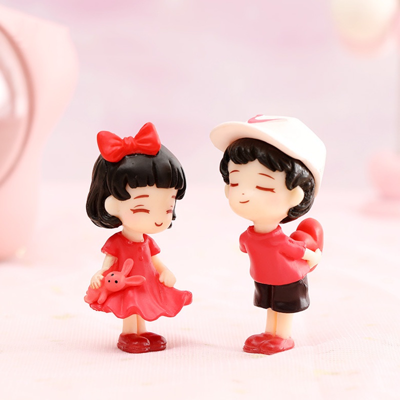 Set 2 Mô Hình Cặp Đôi Xinh Xắn Dùng Để Trang Trí Cây Cảnh / Tiểu Cảnh
