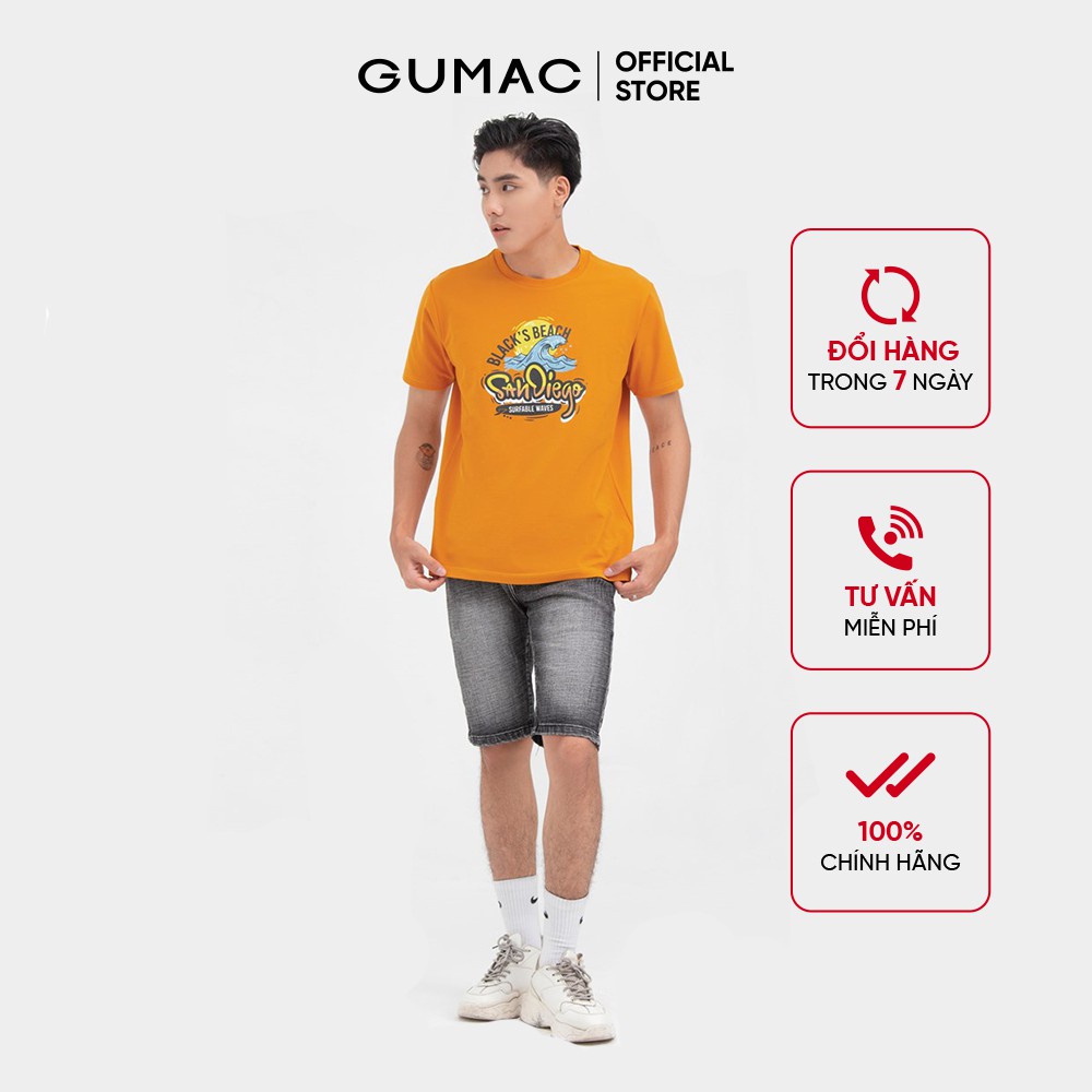 Áo thun nam in chữ GUMAC ATNB6115