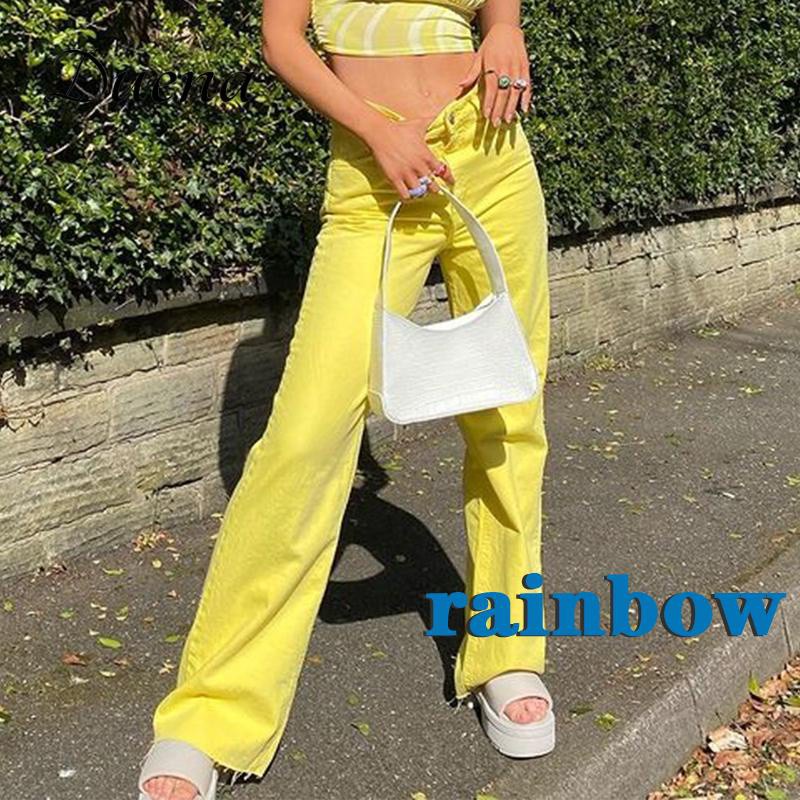 Quần Jean Dài Ống Loe Màu Sắc Cầu Vồng Thời Trang Dành Cho Nữ 4 Màu Lựa Chọn | BigBuy360 - bigbuy360.vn