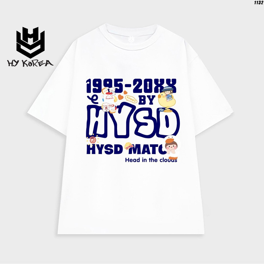 Áo Thun Unisex HYSD Mato 1132 Tay Lỡ Cotton 100 Form Rộng