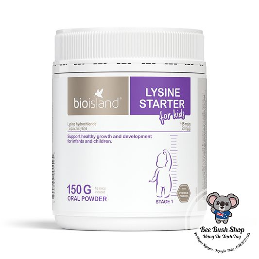 [Mẫu mới ] Bột Tăng Chiều Cao BIOISLAND LYSINE STARTER FOR KIDS 150 gr