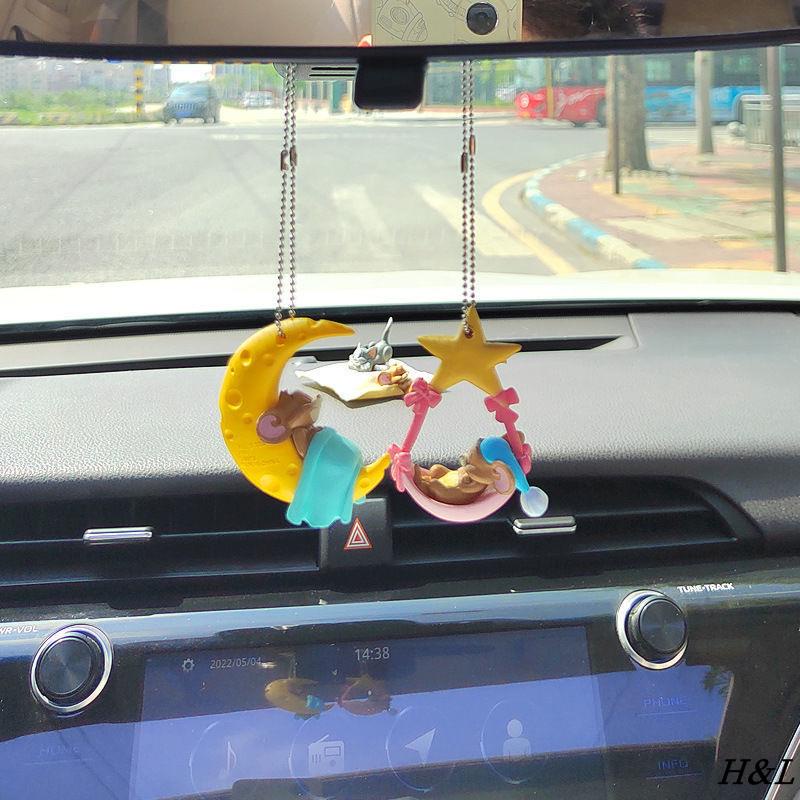 Mô Hình Mèo Và Chuột Dễ Thương Trang Trí Xe Hơi