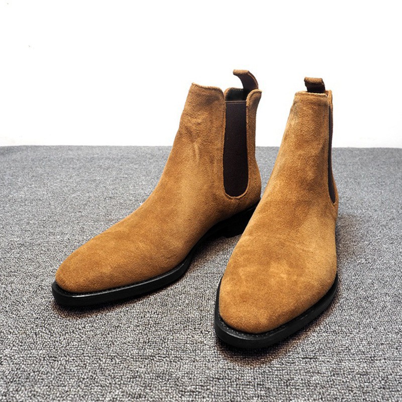 Giày da nam tăng chiều cao chelsea boot cao cấp giảm giá 50%