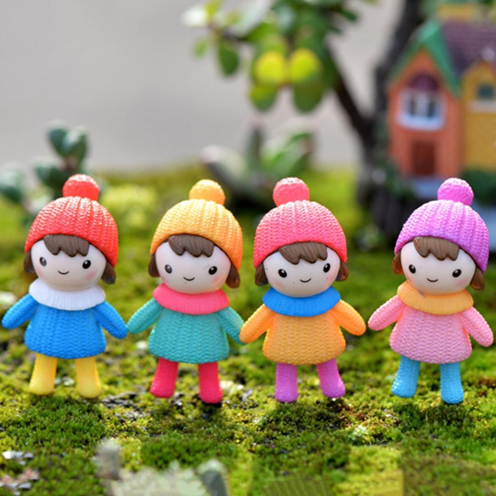 YIYU Mô Hình Cô Gái Mini Dễ Thương Dùng Trang Trí Tiểu Cảnh DIY