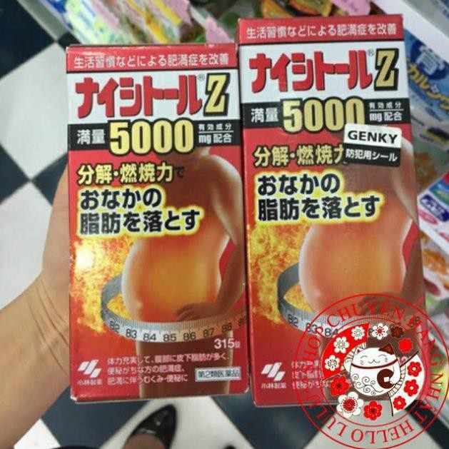 Kobayashi Naishituro Z 5000 | Viên uống Giảm cân mỡ béo bụng Nhật Bản 315/420/105 viên