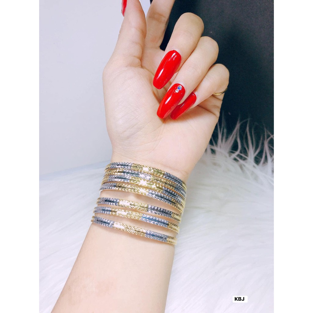 COMBO 3 VÒNG BẠC Ý XI 2 MÀU