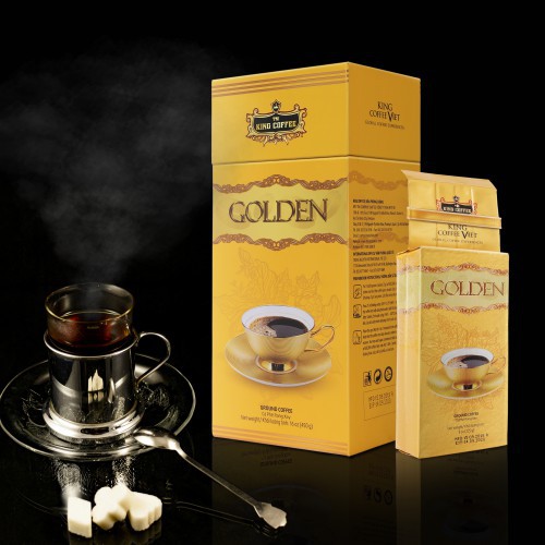 CÀ PHÊ RANG XAY CAO CẤP GOLDEN KING COFFEE - TÚI 225G