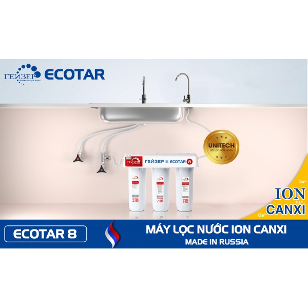 [Mã 99ELHA1 giảm 5% đơn 3TR] Máy lọc nước Ion Canxi Geyser ECOTAR 8 – Made in Russia