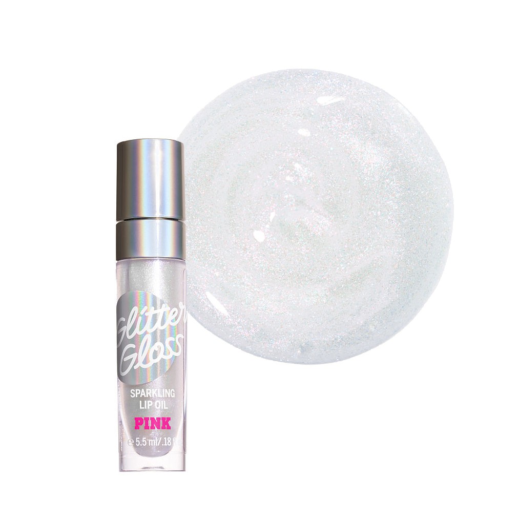 Thỏi son nhũ Glitter Gloss (Bạc) 5.5mL, Sparkling Lip Oil - Hàng nhập Victoria's Secret USA