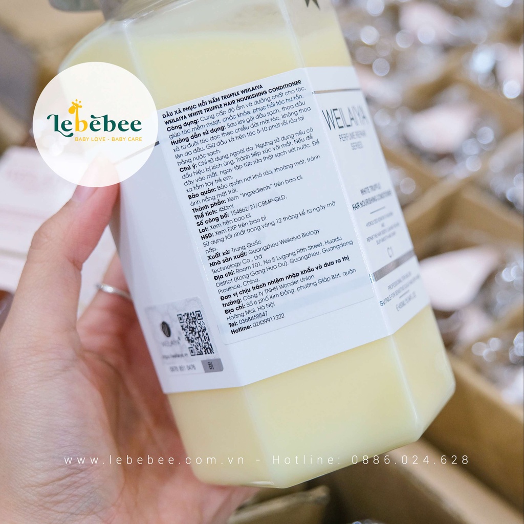 Combo dầu gội xả phục hồi nấm Truffle Weilaiya 450ml