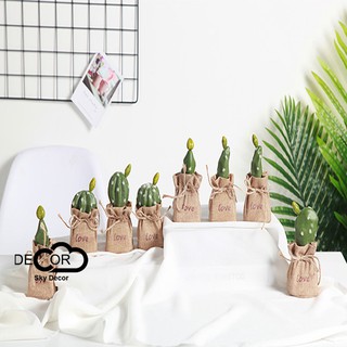 Chậu xương rồng love trang trí chụp ảnh, decor nhà cửa, cửa hàng