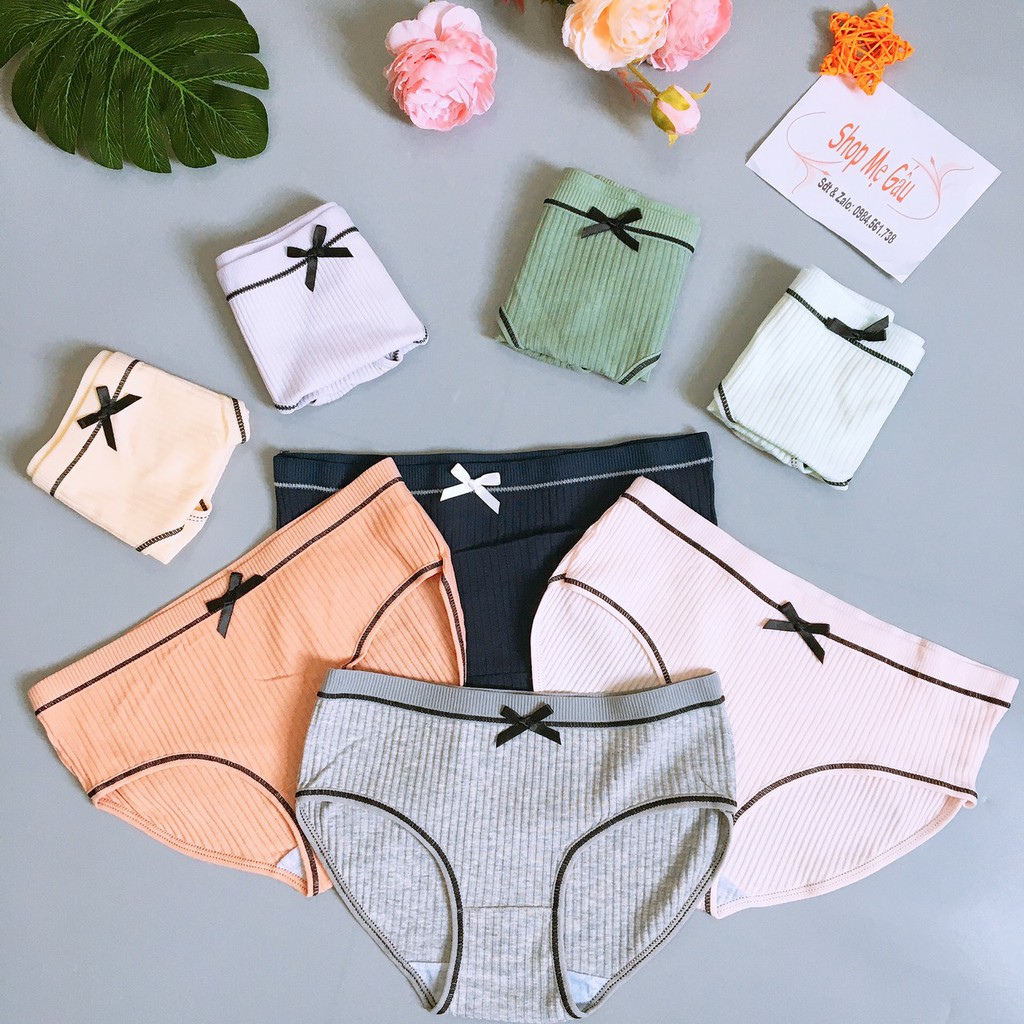 Quần lót cotton nơ tăm kháng khuẩn cho chị e từ 42-55kg | BigBuy360 - bigbuy360.vn