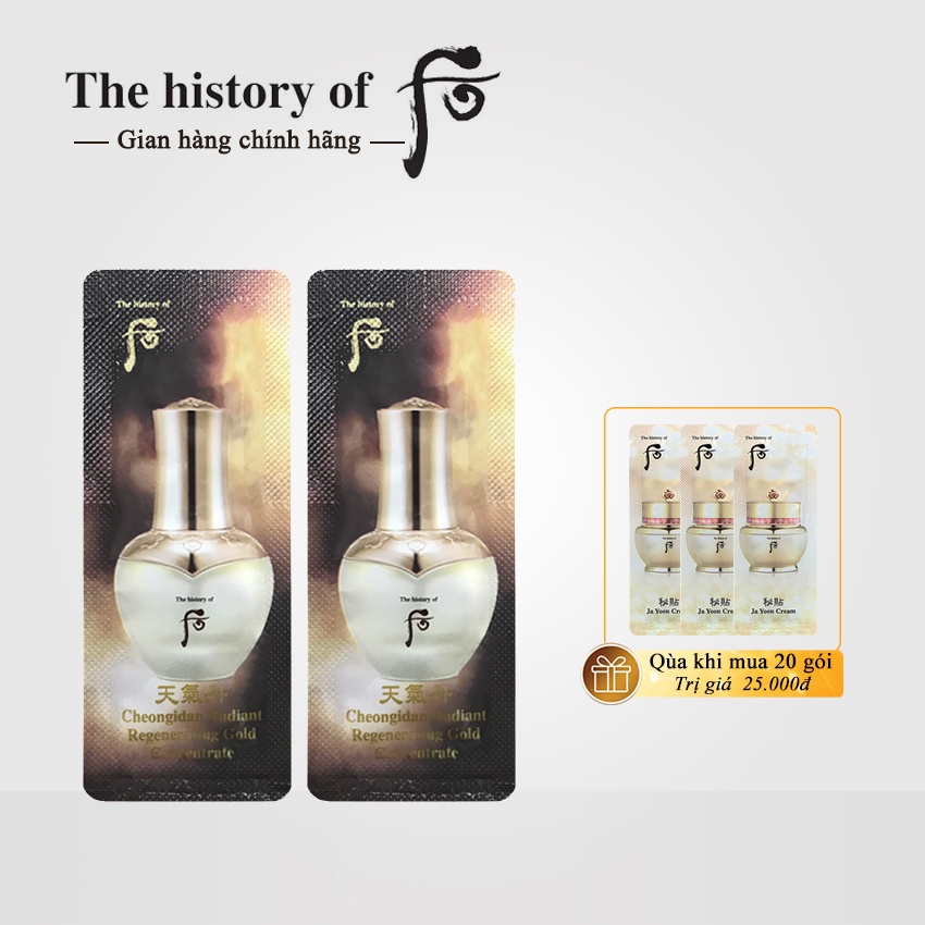 Tinh chất Whoo Cheongidan Radiant Regenerating Gold Concentrate 1ml/gói - Tinh chất Whoo vàng. Tinh chất whoo. tinh chất