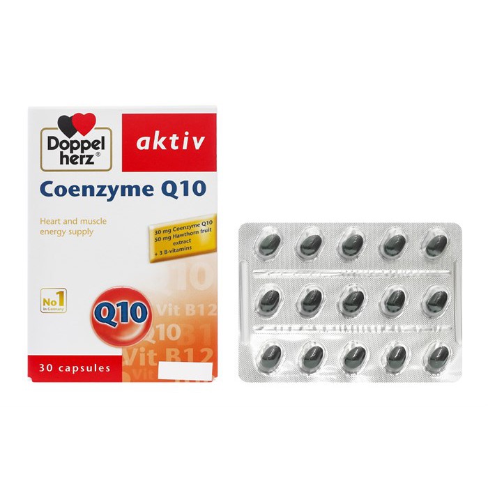 Viên uống bổ tim mạch, điều hòa huyết áp Doppelherz Aktiv Coenzyme Q10 (Hộp 30 viên)