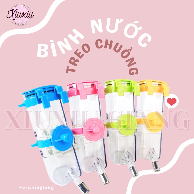 Bình Nước Treo Chuồng Cao Cấp Cho Thú Cưng - Xiuxiu Giang