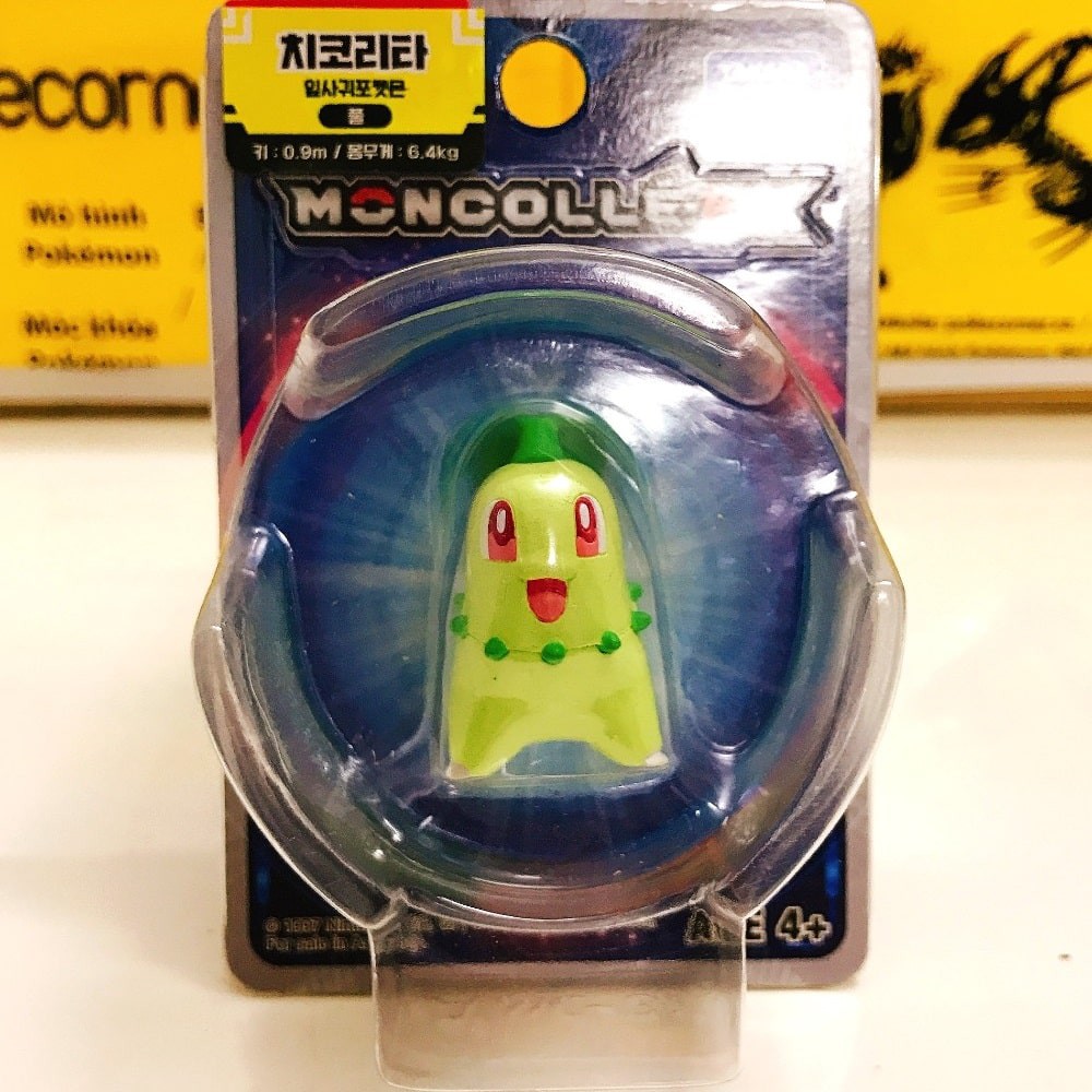 Mô Hình Pokemon Chikorita của Takara TOMY Standard Size - Pokemon Figure Moncolle Starter Gen 2 Johto