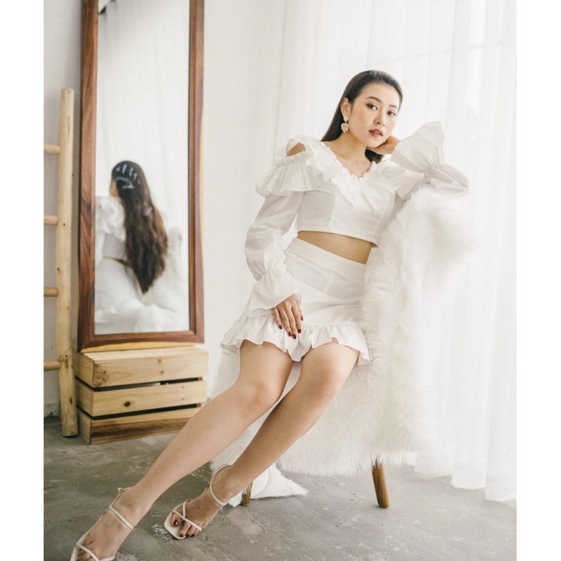 set áo váy trắng Herstory