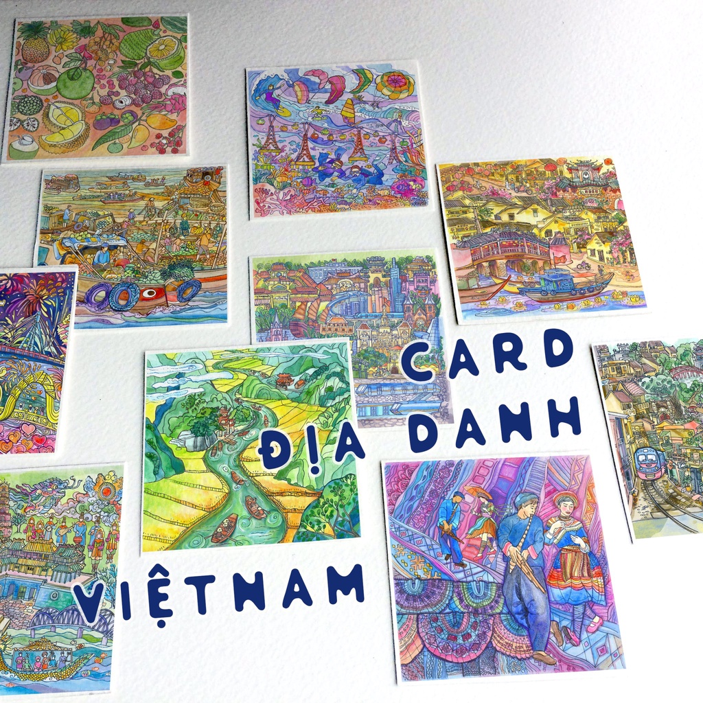 Card Bộ Địa Danh Việt Nam [36 mẫu] by ocbongtai.artist