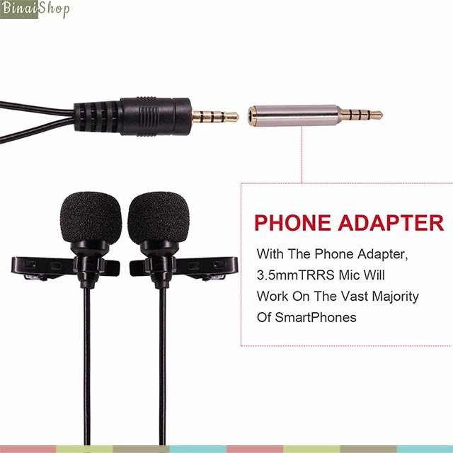 [Mã ELHACE giảm 4% đơn 300K] Cặp micro cài áo cho điện thoại và máy ảnh AriMic Clip-on Dual Lavalier