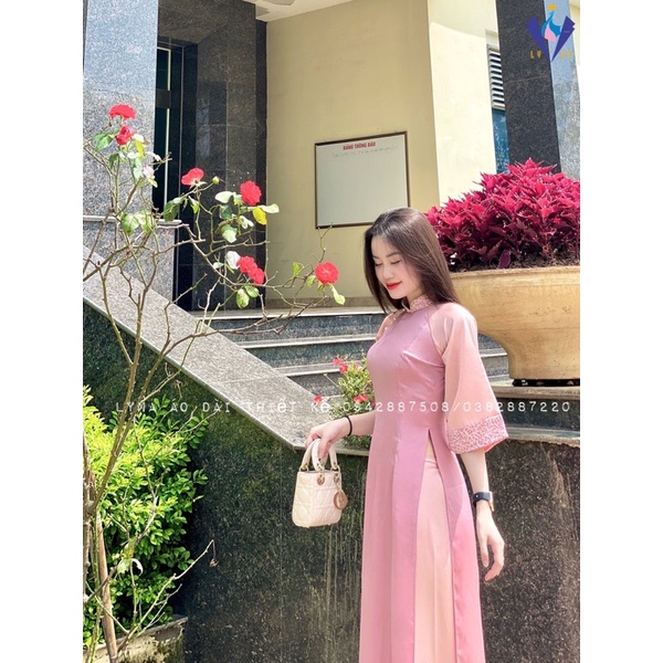 Áo dài cách Tân Hồng Ngọc, bộ sưu tập Bách Hoa Xuân, áo dài lụa mềm, đẹp, pha nét truyền thống và cách Tân hiện đại