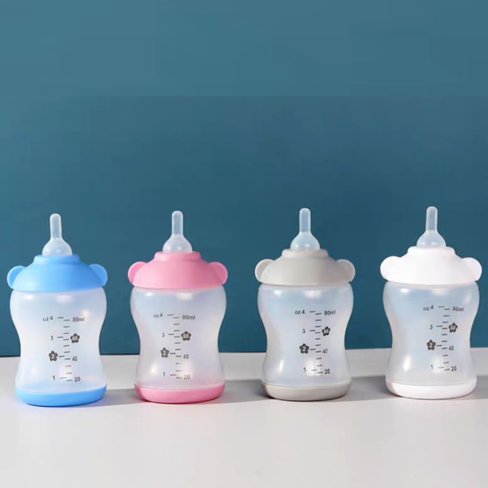 Bình Ti Bình Sữa Chó Mèo Sơ Sinh cao cấp silicon 80ml - 100ml Meogog