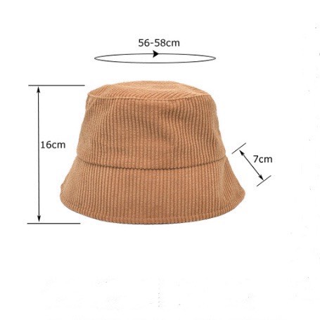 Mũ Bucket Trơn Nón Tai Bèo Vành Cụp Nhung Tăm Nhiều Màu Sắc Ulzzang Form Unisex Nam Nữ - Hazo