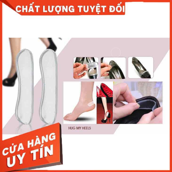 [XẢ KHO+FREE SHIP] Miếng Dán Lót Giày Silicon Trong Suốt  Lót Giầy Giầy Gai Siêu Êm Chân. miếng lót giầy vải