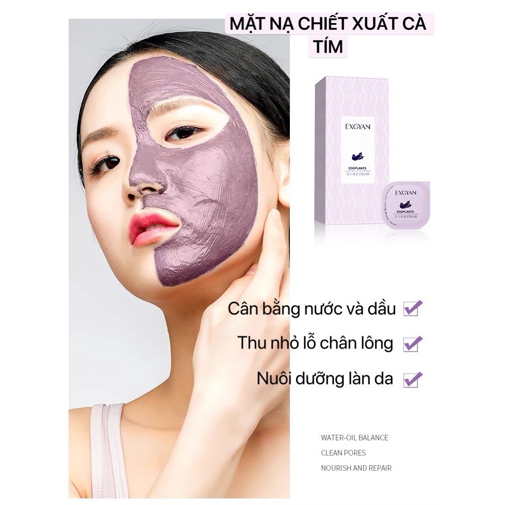 [N144] Full Hộp Mặt Nạ Bùn Non Đất Sét Cà Tím Sạch Da Cấp Ẩm Mack Eggplant WINKBEAUTY