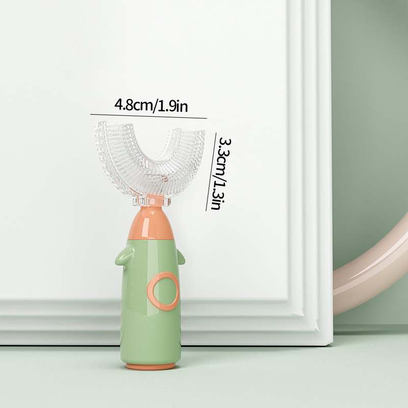 Bàn Chải Đánh Răng Hình Chữ U Bằng Silicone Dành Cho Bé 1-8 Tuổi