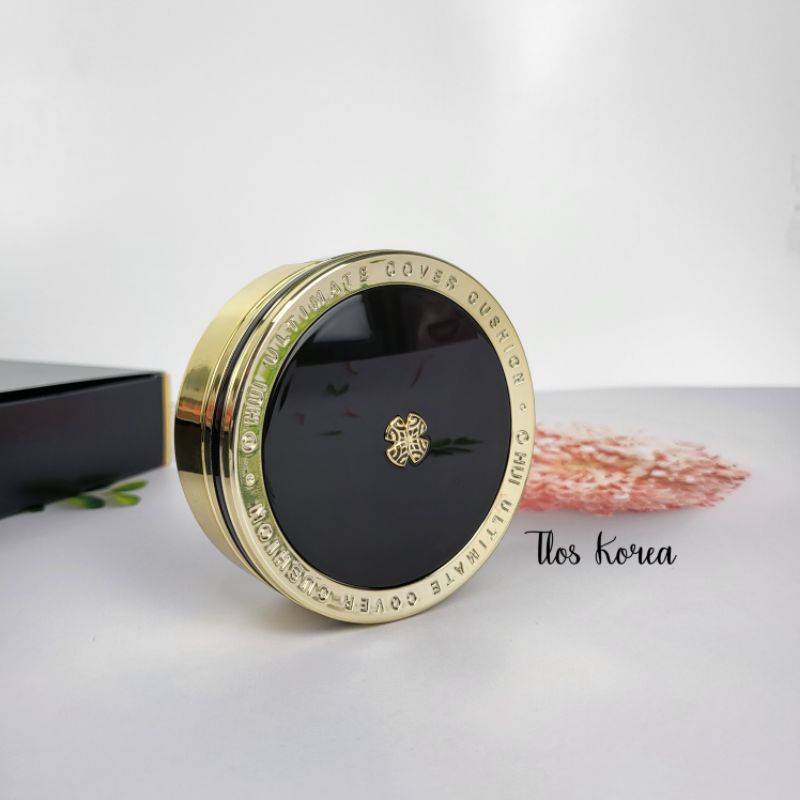 Phấn Nước Cushion Ohui Đen Ultimate Cover Cushion Màu 21 - set tặng kèm son + kem dưỡng mắt + serum