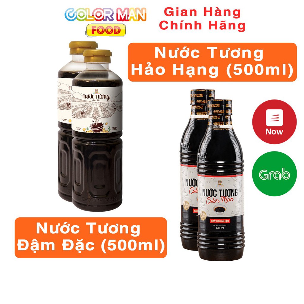 Nước Tương Color Man Chai 500ml từ nguyên liệu đậu nành tự nhiên thích hợp cho các món chiên,xào,kho