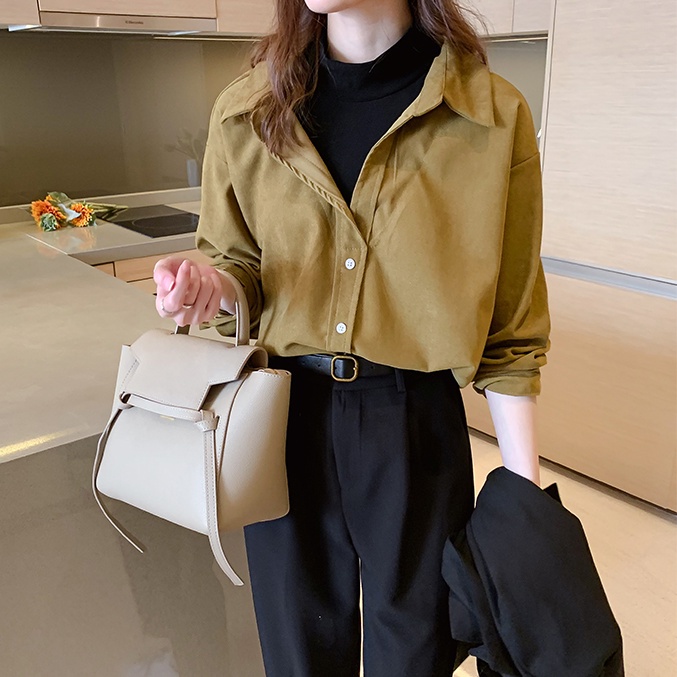Áo sơ mi tay dài phong cách công sở nhiều màu thời trang tùy chọn