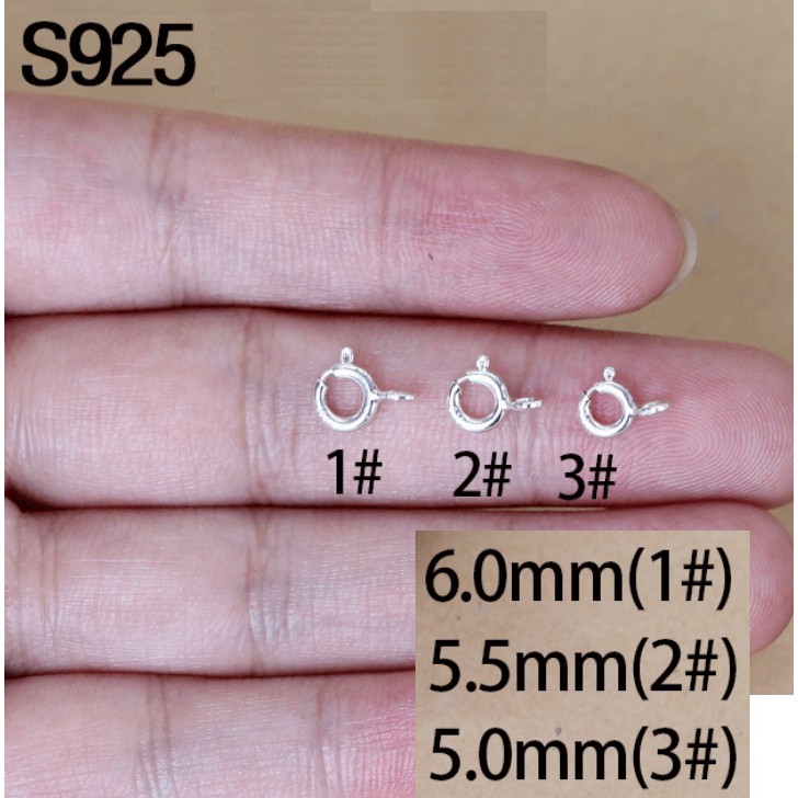 móc khóa cua tròn bạc 925- size5-5.5-6mm | BigBuy360 - bigbuy360.vn