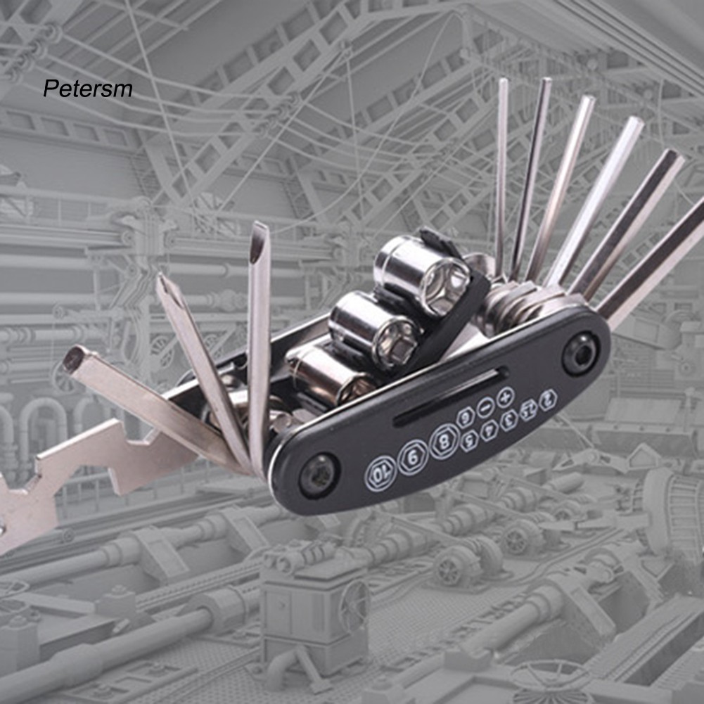 Bộ Phụ Tùng Sửa Xe Đạp Chuyên Dụng Đa Chức Năng 16 Trong 1