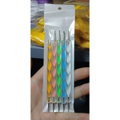 Sét bút chấm bi 5 cây, bút chấm bi