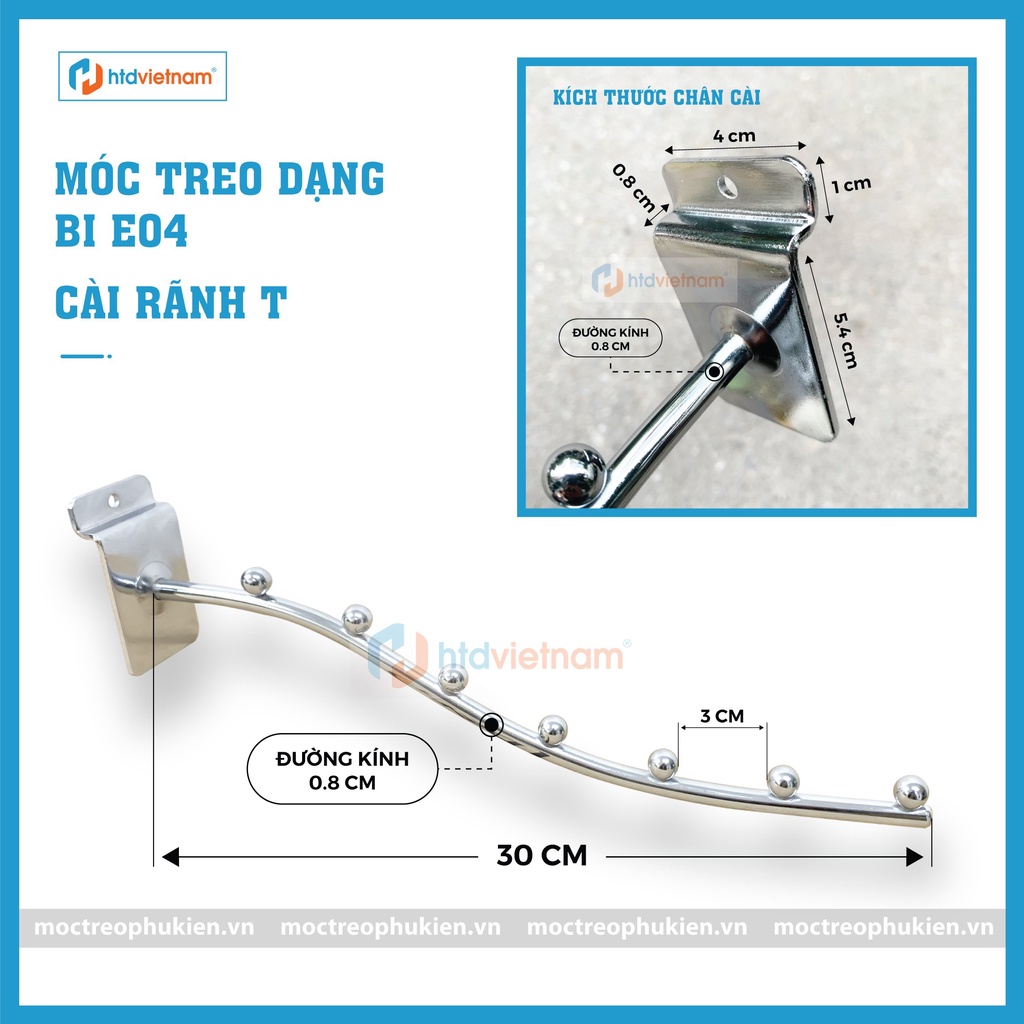 MÓC BI TREO QUẦN ÁO DẠNG CÀI RÃNH