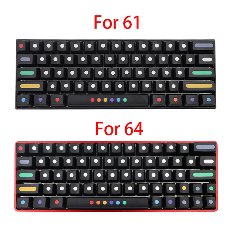 Bộ 71 Nút Bàn Phím OEM PBT Nhuộm Họa Tiết Chấm Bi Cho Gateron Kailh Cherry MX