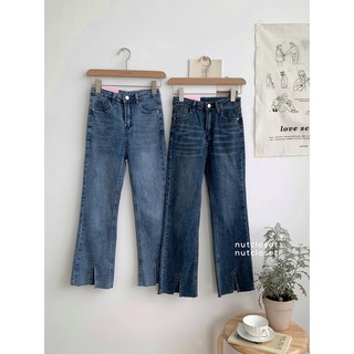 Quần ống loe xẻ giữa_Q856
