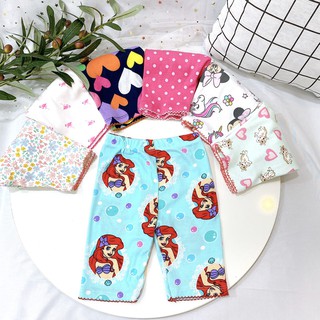 Quần legging lửng bé gái chất cotton vải xuất dư nhiều họa tiết size 10-22kg