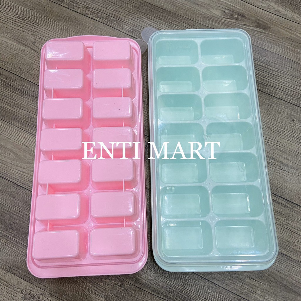 Khay đá 14 viên có nắp đậy- Nhựa Cao Cấp