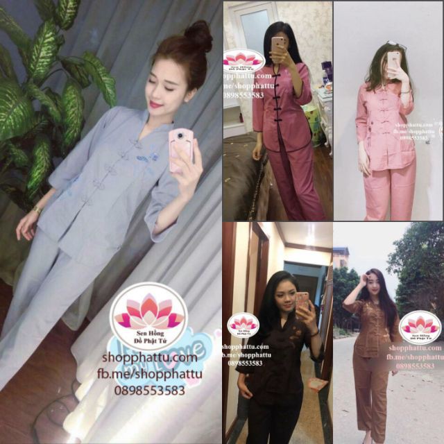 🕉️🕉️(KHÔNG LỢI NHUẬN) Quần áo Phật tử áo lam đi chùa Pháp Phục nữ cao cấp #bộ cổ tàu thêu sen kate nhật mát mịn | BigBuy360 - bigbuy360.vn