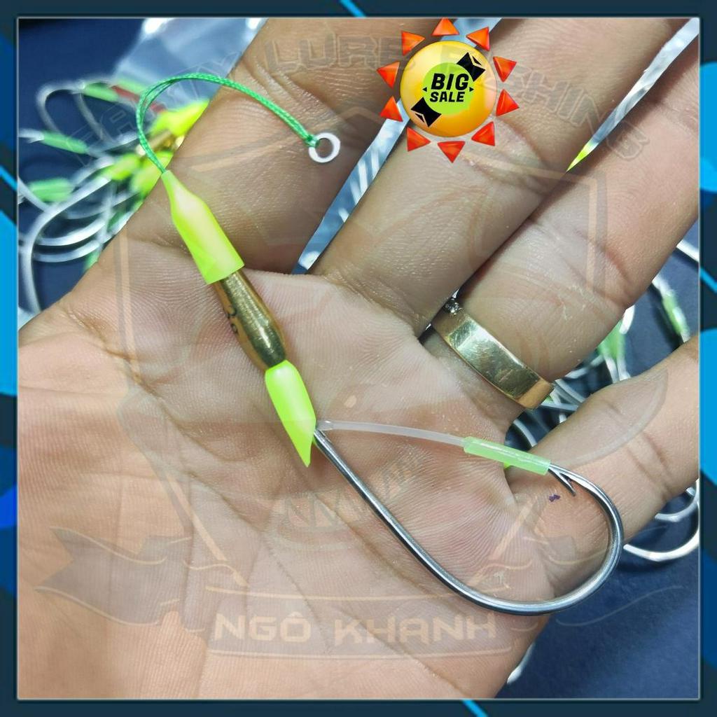 Lưỡi câu lóc 2ly - 5P5 , lưỡi nhái thật thép trắng không rỉ