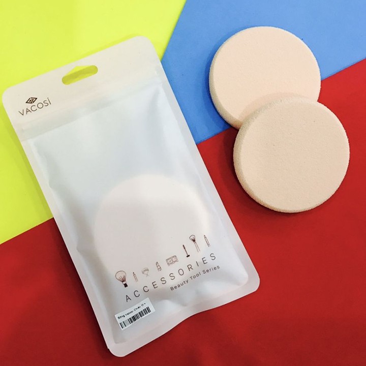 Bộ 2 bông phấn ướt tròn nhỏ Vacosi BP03 | BigBuy360 - bigbuy360.vn