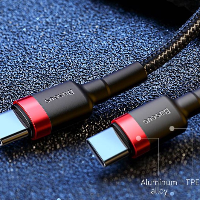 Cáp sạc Baseus 60W USB C sang Type-C cho điện thoại Huawei Mate 20