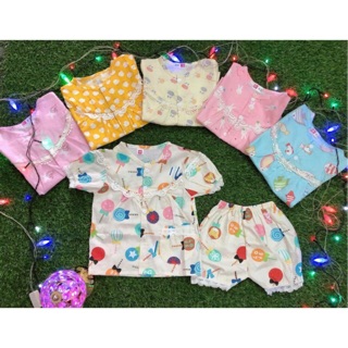 Set 2 bộ pijama tay ngắn bé gái
